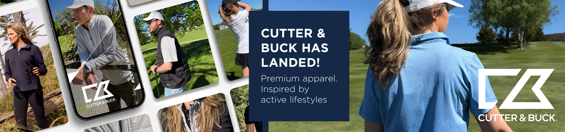 Cutter & Buck has landed — premium apparel inspired by active lifestyles